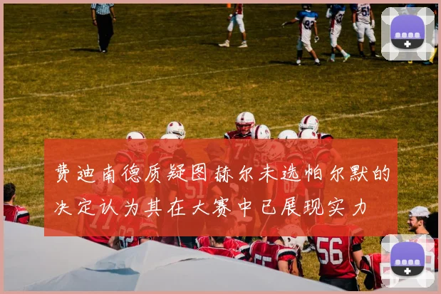 费迪南德质疑图赫尔未选帕尔默的决定认为其在大赛中已展现实力